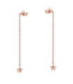 Star Designed CZ Stone With Chain Drop Earring Stud STS-5551